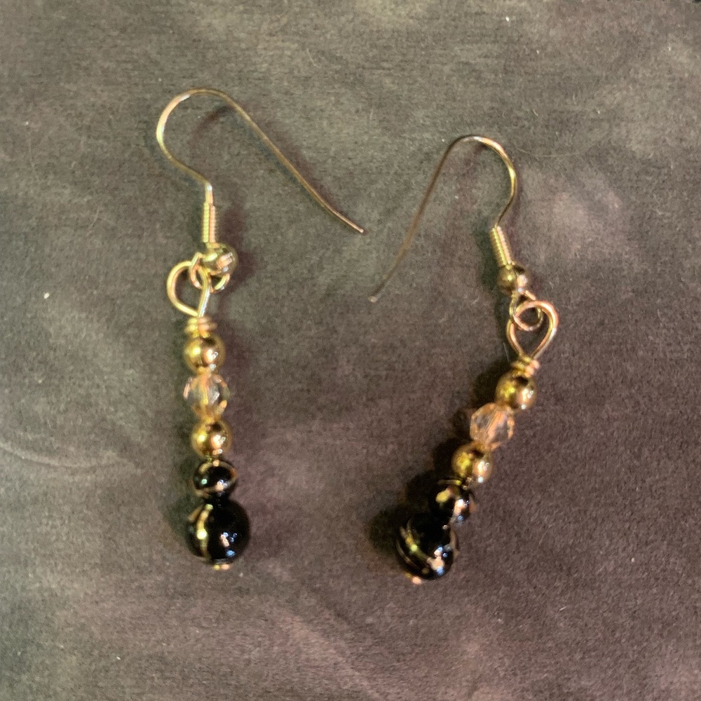 Handcrafted Earrings Glass/Swarovski/Gold plated